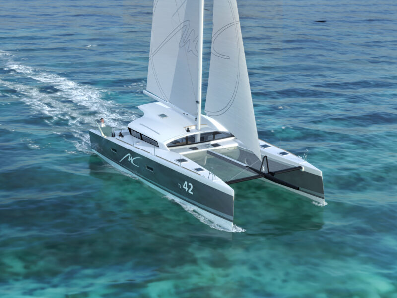 Vue virtuelle d'un nouveau catamaran