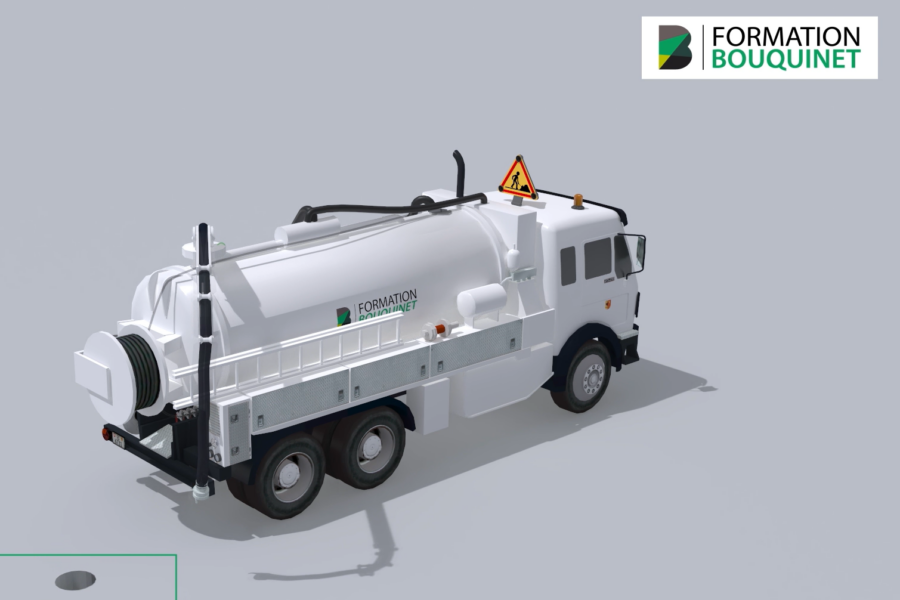 Modélisation d'un camion hydrocureur Bouquinet Formation